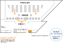 第1旅客ターミナルビル1F／到着ロビー